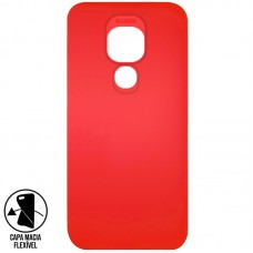 Capa para Motorola Moto G9 Play - Emborrachada Top Frosted Vermelha